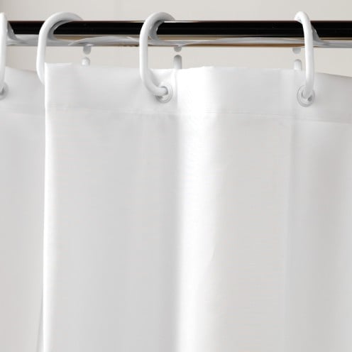 Plain with Hooks Shower Curtains