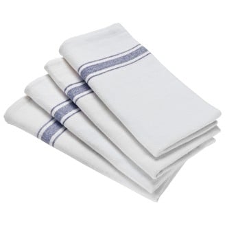 White with Blue Stripe