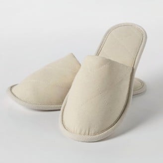 EcoLux Quilted Closed Toe Slippers 