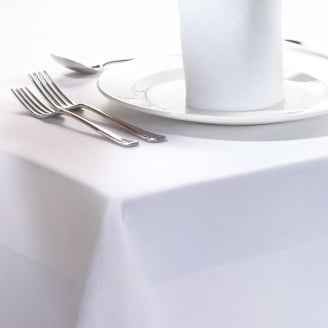 Capri 100% Cotton White Tablecloths